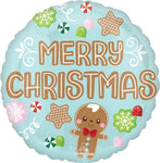 Merry Christmas Cookies 18″ Foil Balloon by Anagram from Instaballoons