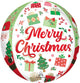 Merry Christmas Jolly Orbz 16″ Balloon
