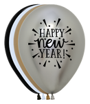 New Year Burst Assortment 11″ Latex Balloons by Sempertex from Instaballoons