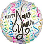 New Year Satin Confetti Cheer 18″ Foil Balloon by Anagram from Instaballoons
