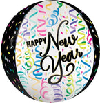 New Year Satin Confetti Cheer Orbz 16″ Foil Balloon by Anagram from Instaballoons