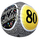 Sphere - 80th Birthday Milestone 17″ Balloon