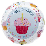 Cupcake Hearts Birthday 18″ Balloon