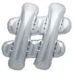 Hashtag - Silver 34″ Balloon