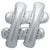 Hashtag - Silver 34″ Balloon