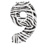 Number 9 - Northstar - Zebra 34" Foil