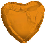 Orange Heart 18″ Foil Balloon by CTI from Instaballoons