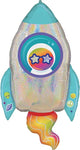 Outer Space Rocket Ship 29″ Foil Balloon by Anagram from Instaballoons