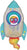 Outer Space Rocket Ship 29″ Foil Balloon by Anagram from Instaballoons