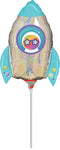 Outer Space Rocket Ship (requires heat-sealing) 14″ Foil Balloon by Anagram from Instaballoons