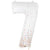 Number 7 - Sparkling Fizz Holographic White 34″ Balloon