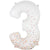 Number 3 - Sparkling Fizz Holographic White 34″ Balloon