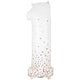 Number 1 - Sparkling Fizz Holographic White 34″ Balloon