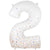 Number 2 - Sparkling Fizz Holographic White 34″ Balloon