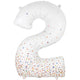 Number 2 - Sparkling Fizz Holographic White 34″ Balloon