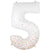 Number 5 - Sparkling Fizz Holographic White 34″ Balloon