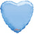 Pale Blue Macaron Heart Gellibean 18″ Foil Balloon by Convergram from Instaballoons