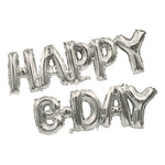 Happy B-day - Silver (air-fill Only) 14″ Balloon