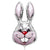 Rabbit - Gray Mini Shape (air-fill Only) 16″ Balloon