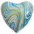 Agate Heart - Blue & Gold 18″ Balloon
