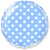 Circle - Baby Blue With White Polka Dots 18″ Balloon