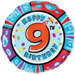 Happy Birthday - Nine 18″ Balloon