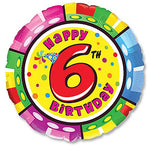 Happy Birthday - Six 18″ Balloon
