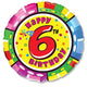 Happy Birthday - Six 18″ Balloon
