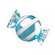 Peppermint Candy W/ Wrapper Ends - Light Blue/ White Stripes 18" Foil