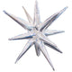 3D Star-burst All-in-one - Holographic Silver (air-fill Only) 22″ Balloon