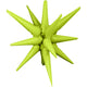 3D Star-burst All-in-one - Lime Green (air-fill Only) 22″ Balloon