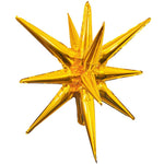 3D Star-burst All-in-one - Metallic Gold (air-fill Only) 22″ Balloon