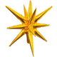 3D Star-burst All-in-one - Metallic Gold (air-fill Only) 22″ Balloon