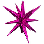 3D Star-burst All-in-one - Metallic Magenta (air-fill Only) 22″ Balloon