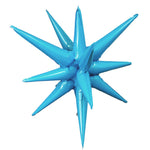 3D Star-burst All-in-one - Metallic Sky Blue (air-fill Only) 22″ Balloon