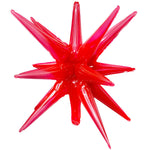 3D Star-burst All-in-one - Transparent Apple Red (air-fill Only) 22″ Balloon