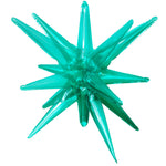 3D Star-burst All-in-one - Transparent Mint Green (air-fill Only) 22″ Balloon