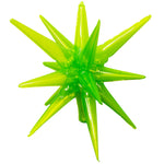 3D Star-burst All-in-one - Transparent Neon Green (air-fill Only) 22″ Balloon