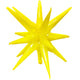 3D Star-burst All-in-one - Transparent Yellow (air-fill Only) 22″ Balloon