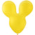 Mousehead - Yellow 28″ Latex Balloon