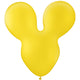 Mousehead - Yellow 28″ Latex Balloon
