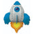 Rocket - Blue 30″ Balloon