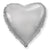 Heart - Mirror Silver 32″ Balloon