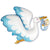 Stork Baby Boy 38″ Balloon