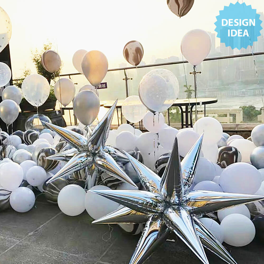 3D Star-burst - Metallic Light Pink (air-fill Only) 39″ Balloon ...