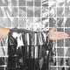 3Ft X 6.5Ft Foil Squares Curtain - Metallic Silver