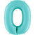 Number 0 - Light Blue 40″ Balloon