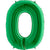 Number 0 - Metallic Green 40″ Balloon