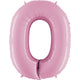 Number 0 - Pink 40″ Balloon