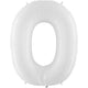Number 0 - White 40″ Balloon